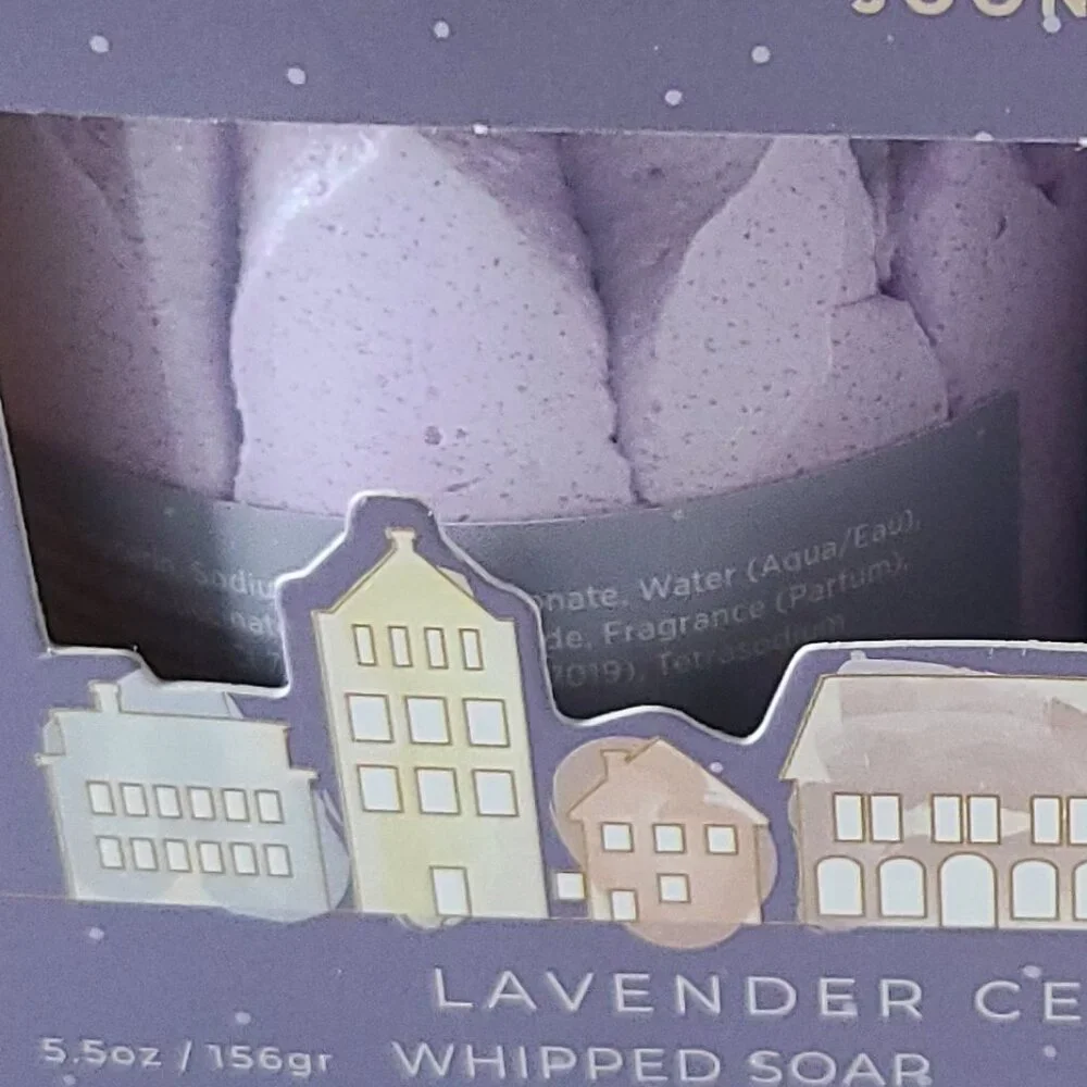 JOON X MOON WHIPPED SOAP & SUGAR CUBE GIFT SET- LAVENDER- 2PC/11OZ-NEW IN BOX